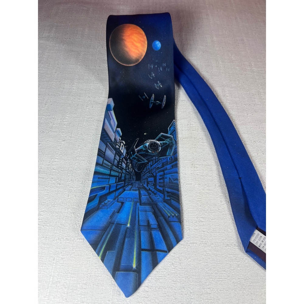 Vintage 1994 Ralph Marlin Star Wars The TIE Tie Fighter Death Star Trench Blue
